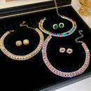 Luxury Crystal and Necklace Earrings