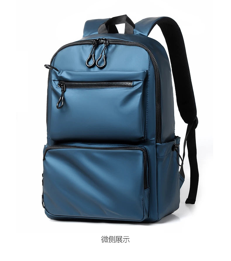 Blue Men's Large Capacity Waterproof Backpack – School, Work & Travel Bag | Atlantis