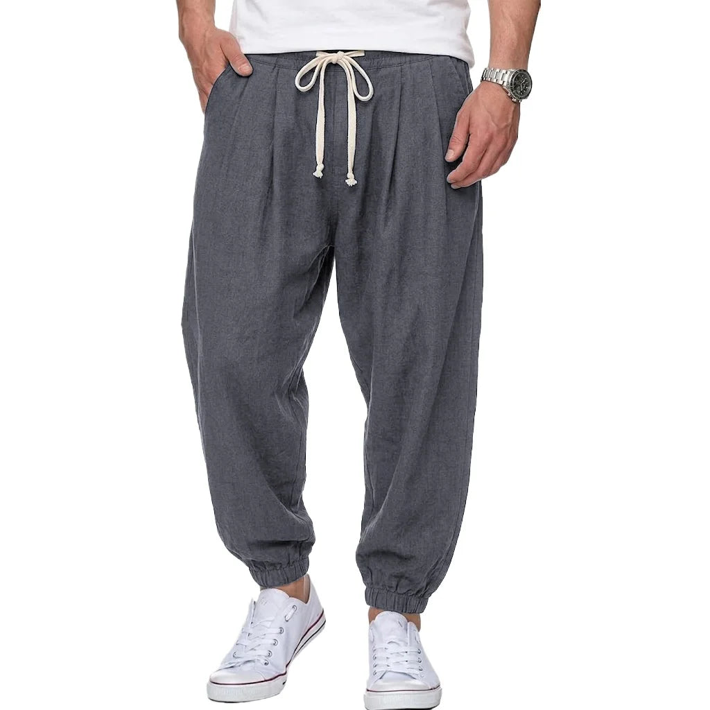 Men's Cotton Harem Pants – Loose Fit Streetwear