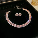 Luxury Crystal and Necklace Earrings