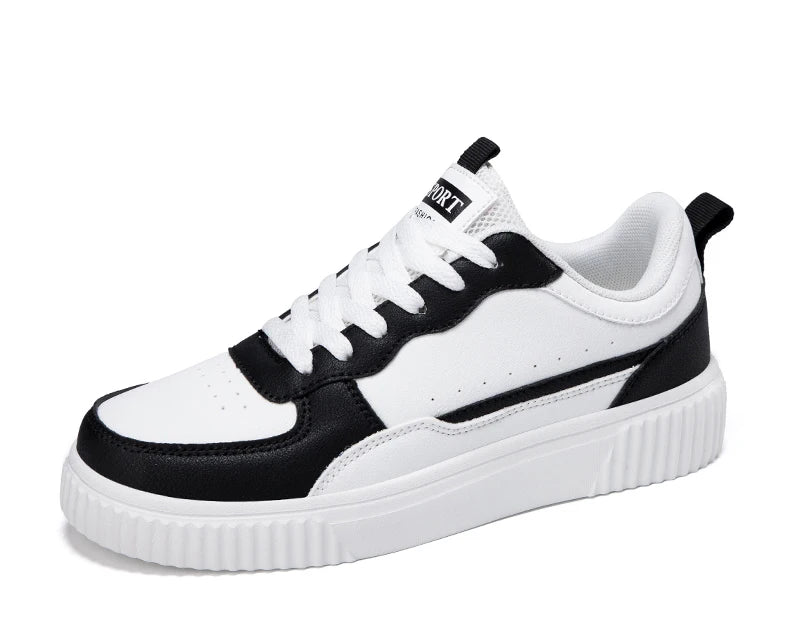 Casual Breathable Walking Sneakers – Lightweight Flat Sole Everyday Shoes