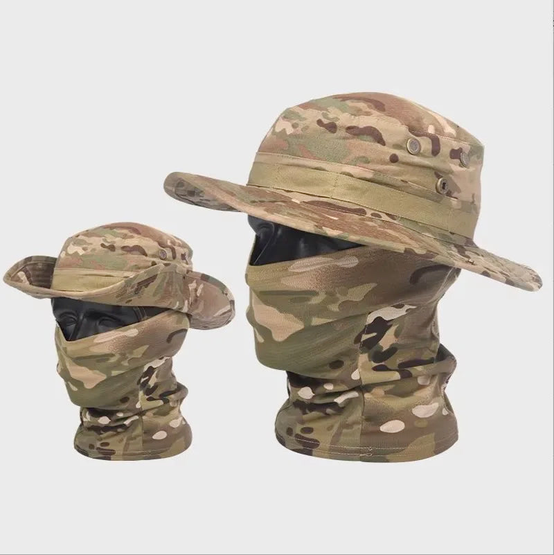 Camouflage Boonie Bucket Hat – Foldable Wide Brim Outdoor Sun Hat