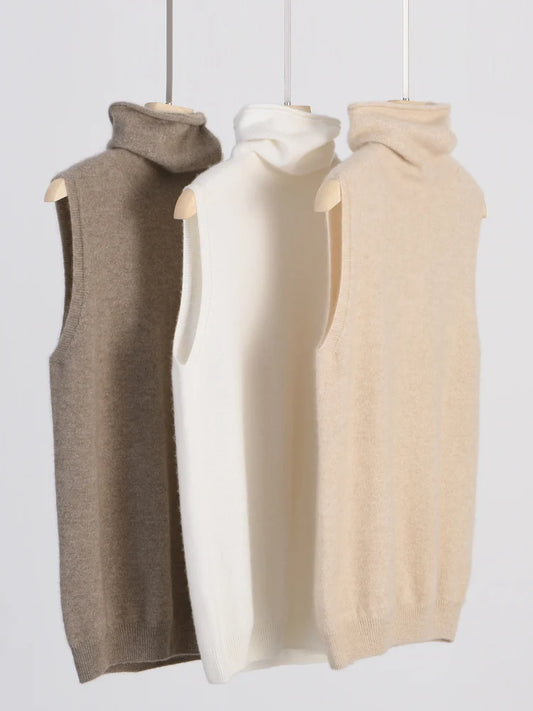 Wool Sleeveless Pullovers