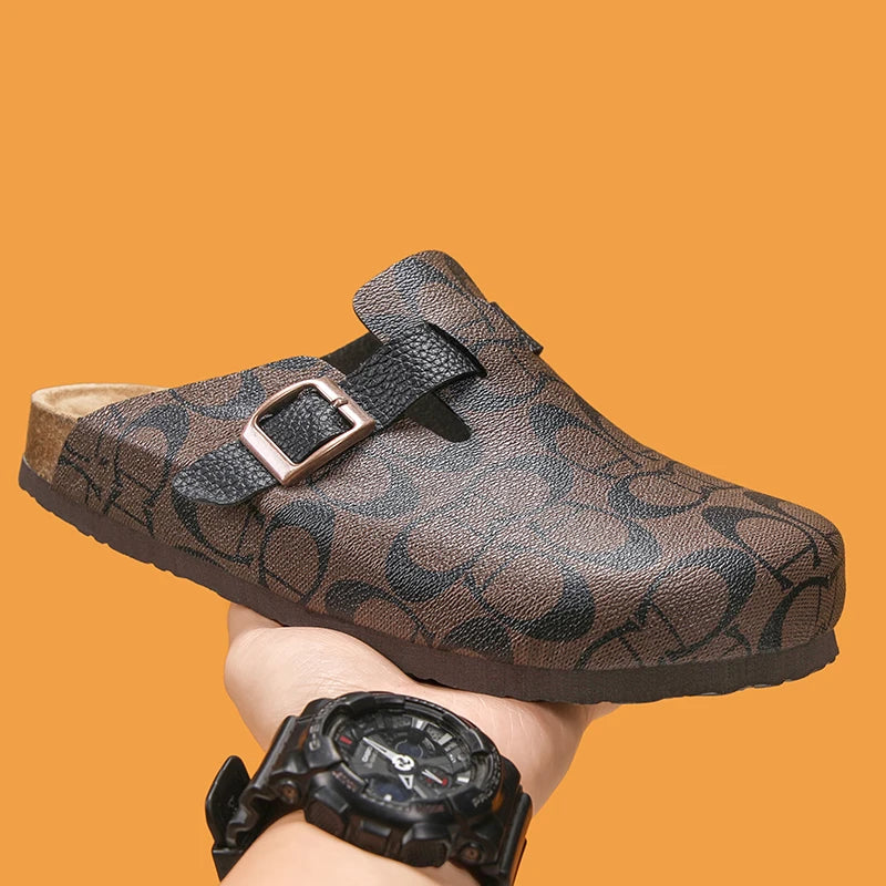 Natural Cork Sole Sandals – Shock-Absorbing Beach Slides