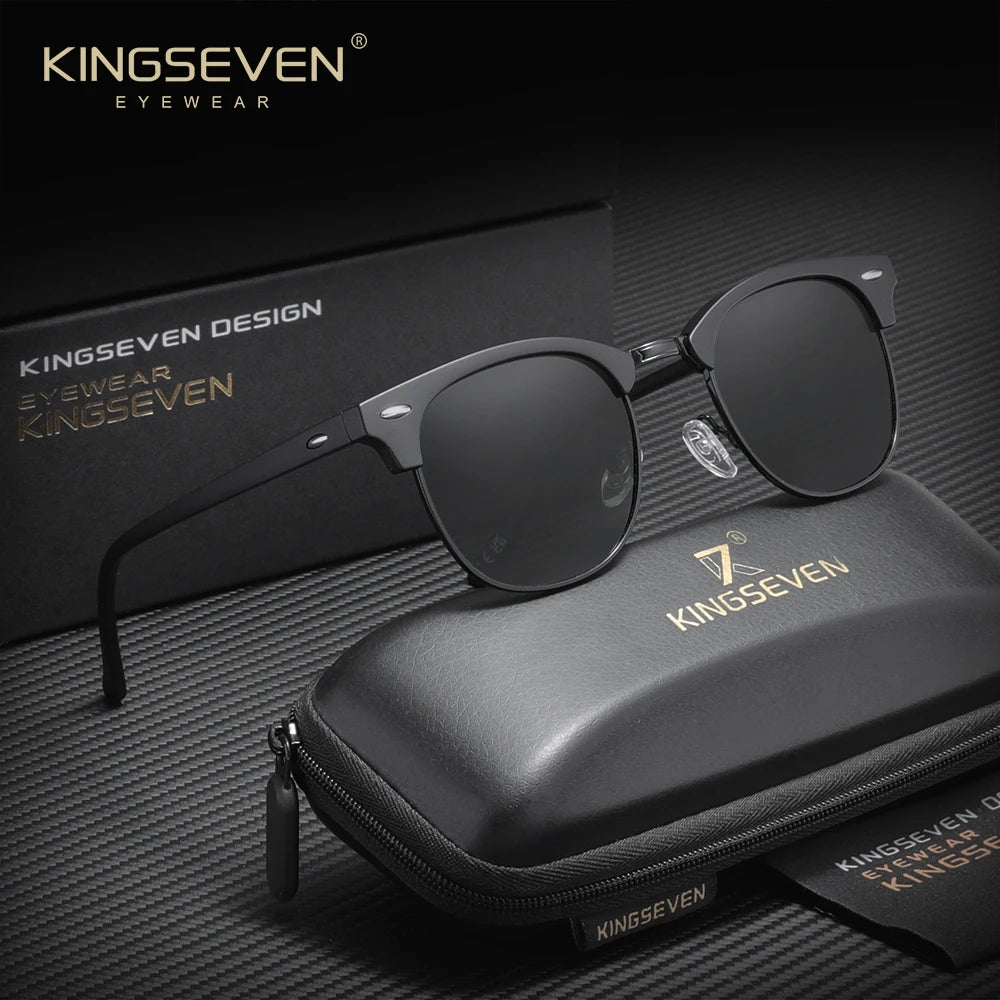 KINGSEVEN Half Frame Polarized Sunglasses — UV400