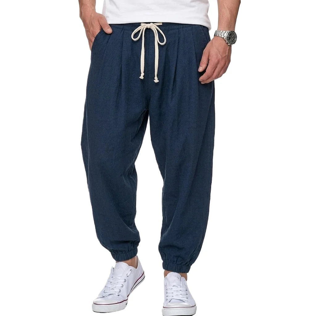 Men's Cotton Harem Pants – Loose Fit Streetwear