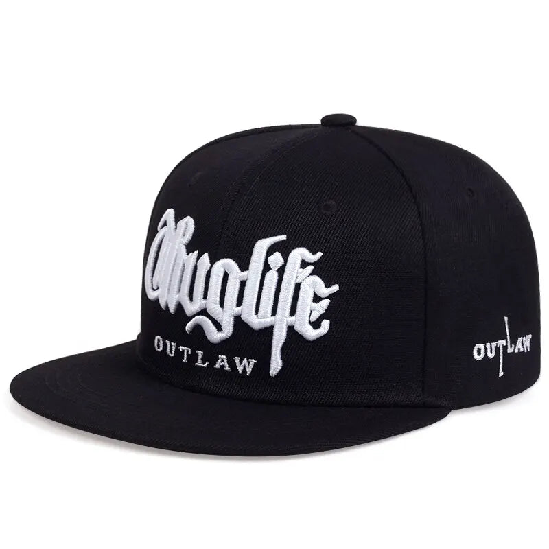 Thuglife Outlaw Snapback Cap – Hip Hop Flat Brim Hat