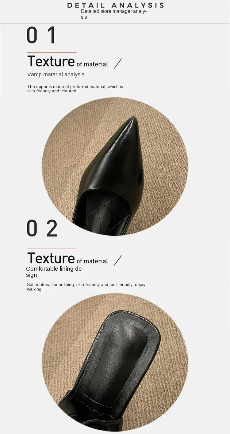 TextuRed material analysis of a Black shoe with beige sole on a White background