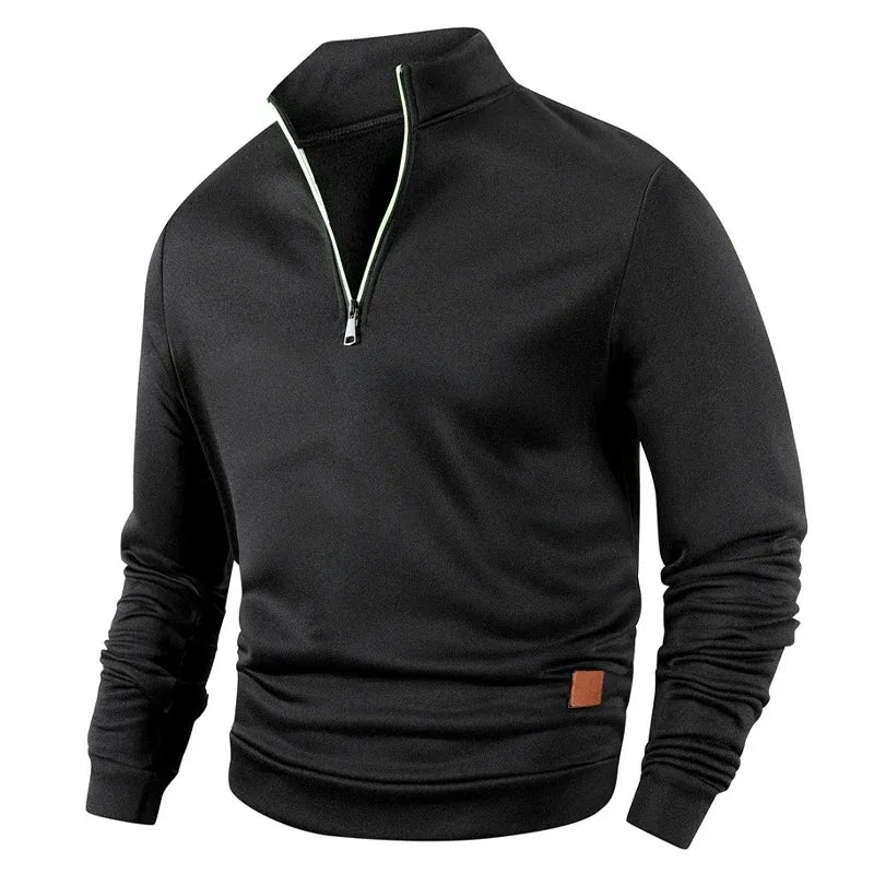 Men's Half-Zip Turtleneck Sweatshirt