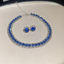 Luxury Crystal and Necklace Earrings