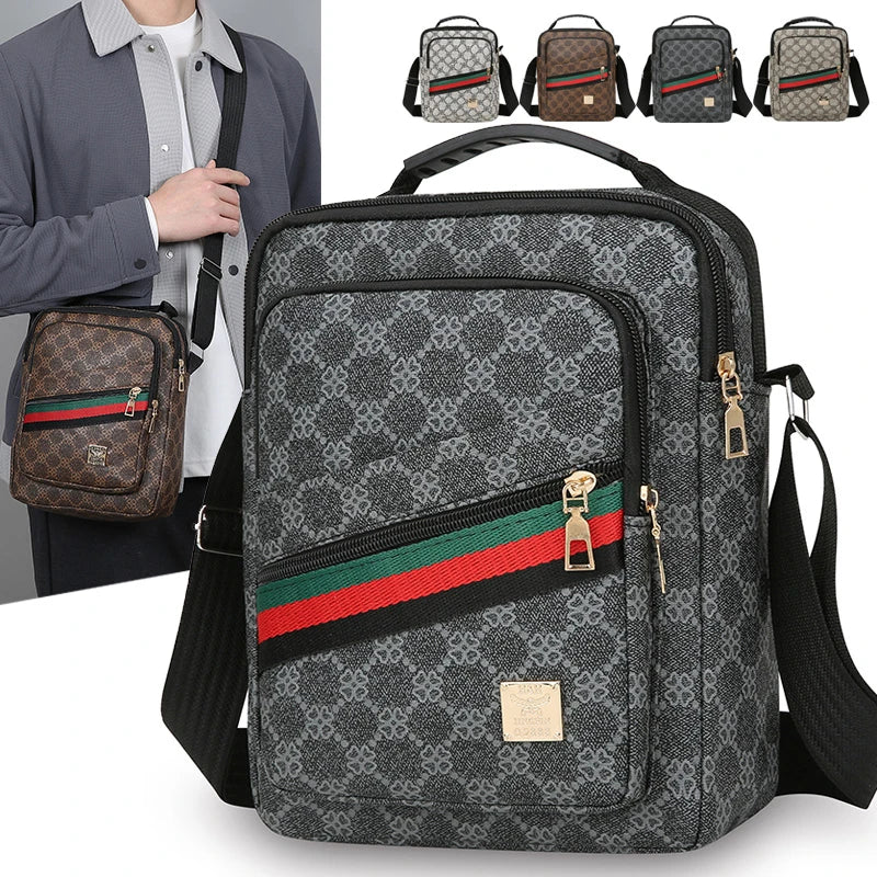 Men's Waterproof Crossbody Bag – Multi-Layer Business Messenger for Travel & Daily Commute
