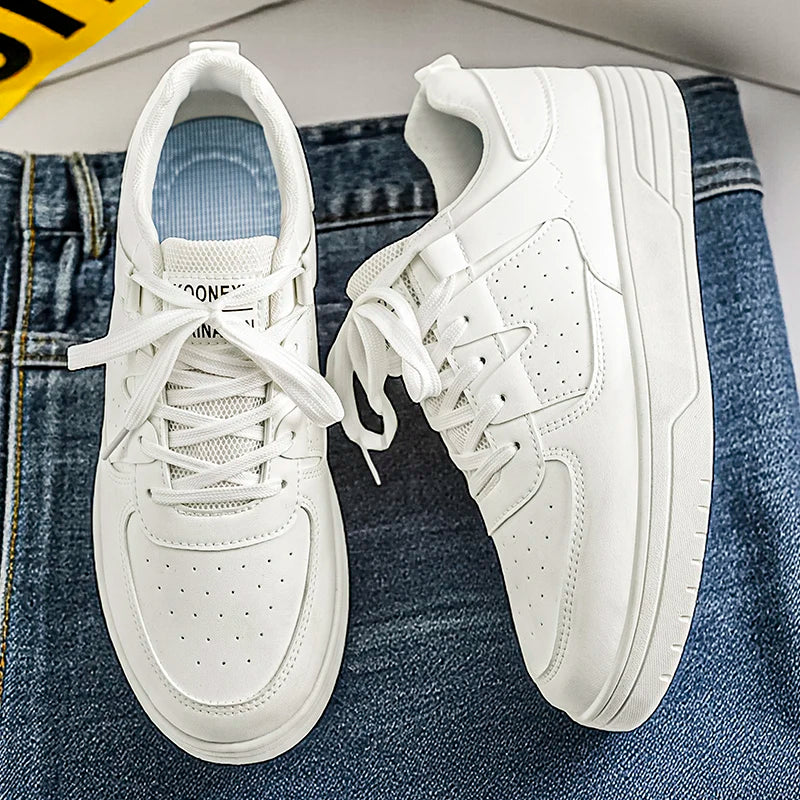 Men's Fashionable Casual Sports Shoes – Artificial Leather Everyday Sneakers