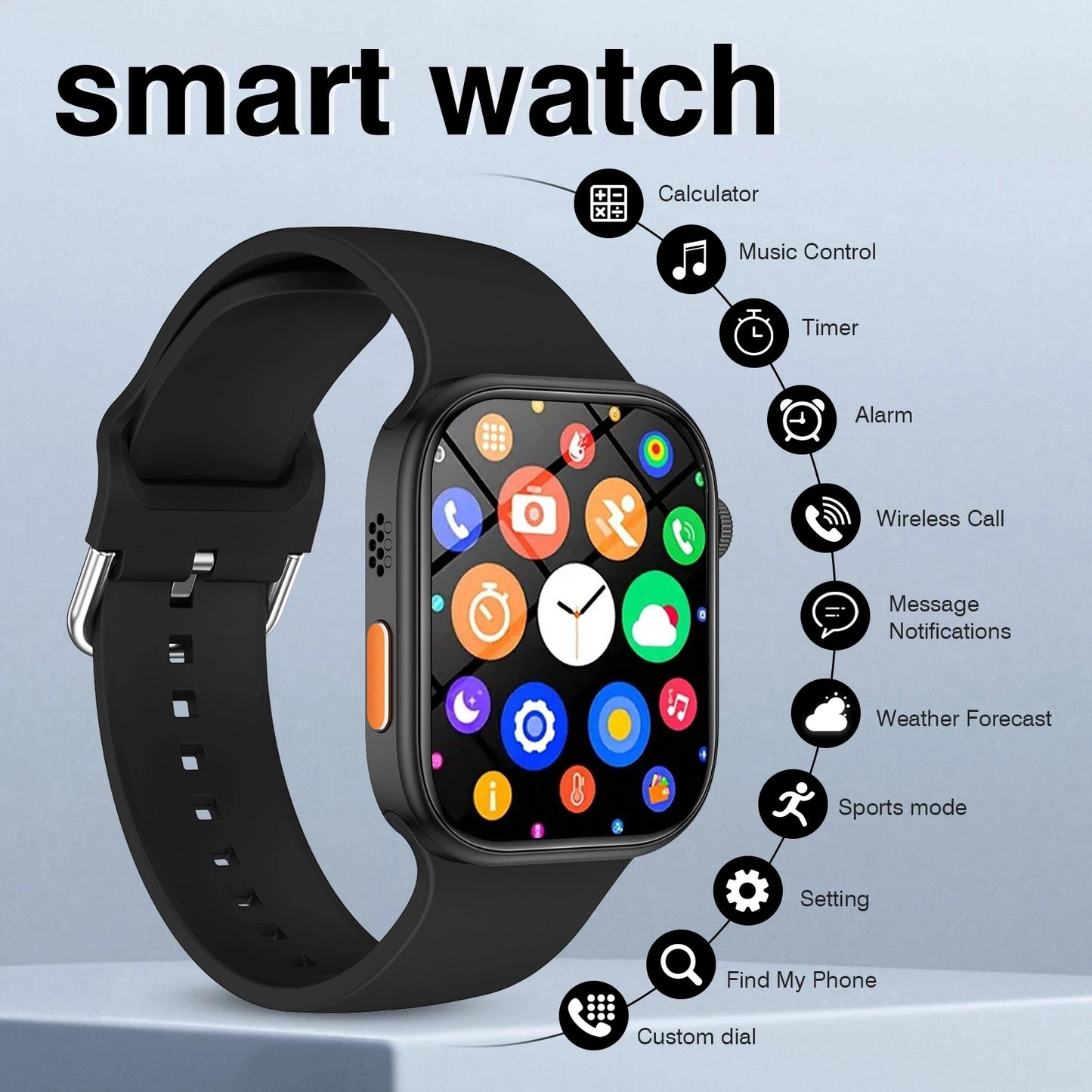 P98 Smart Watch – Wireless Calling, Multi-Sport Tracking & Heart Rate Monitor