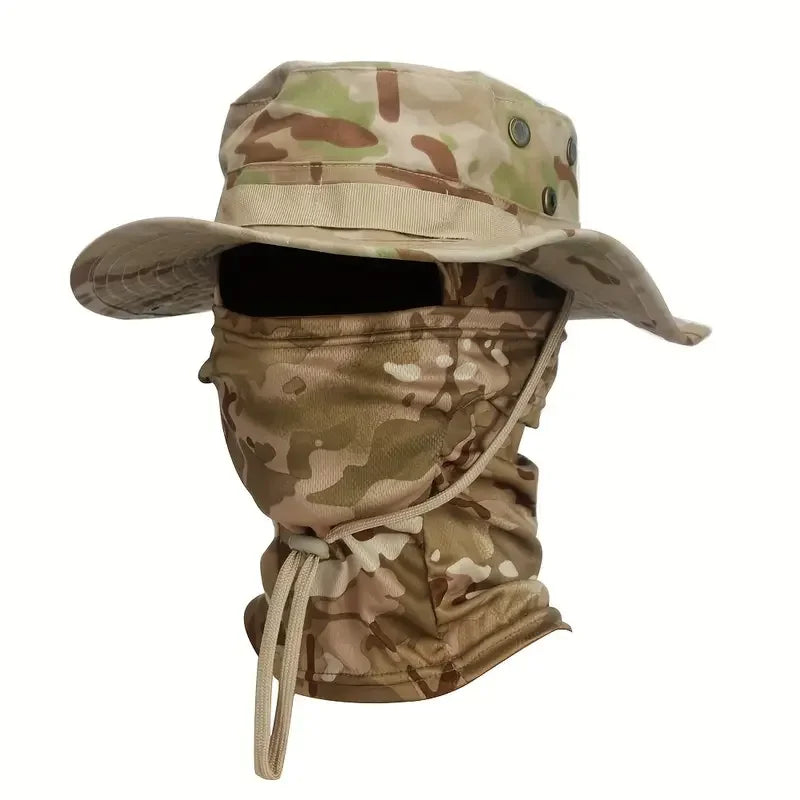 Camouflage Boonie Bucket Hat – Foldable Wide Brim Outdoor Sun Hat