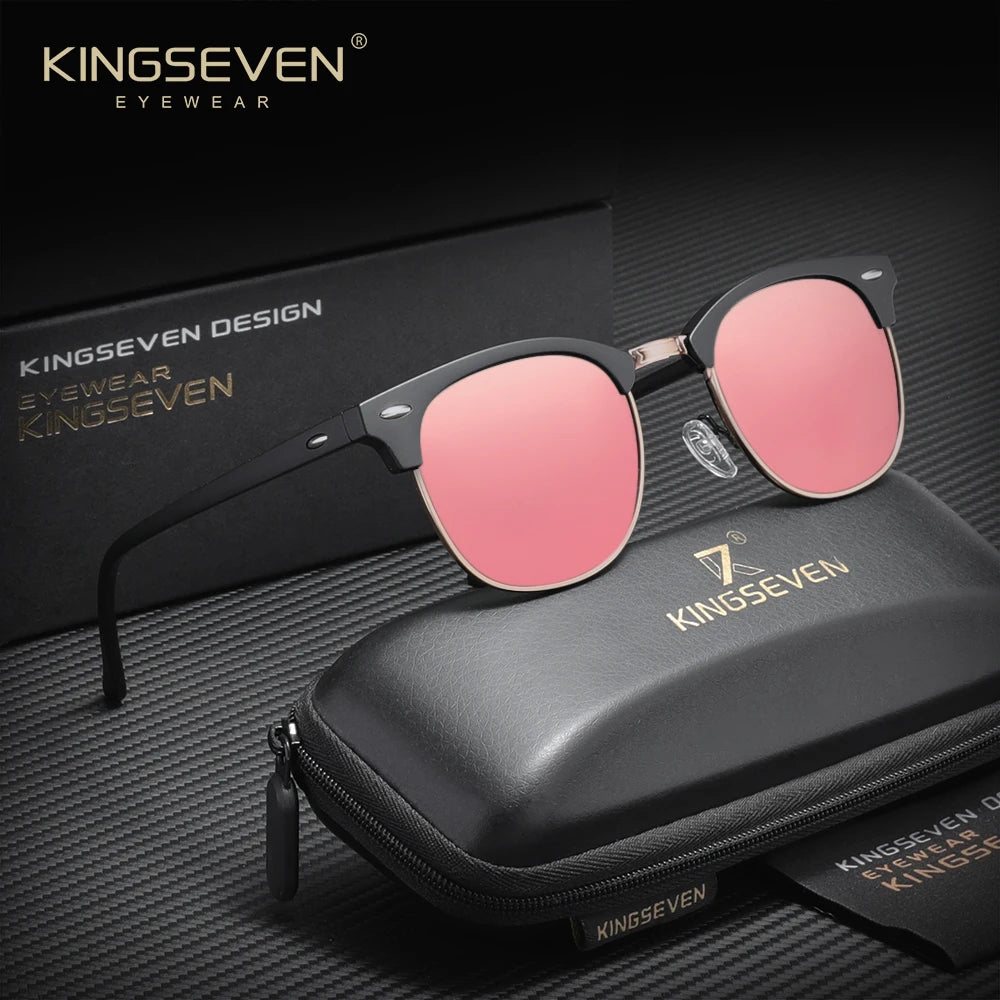 KINGSEVEN Half Frame Polarized Sunglasses — UV400