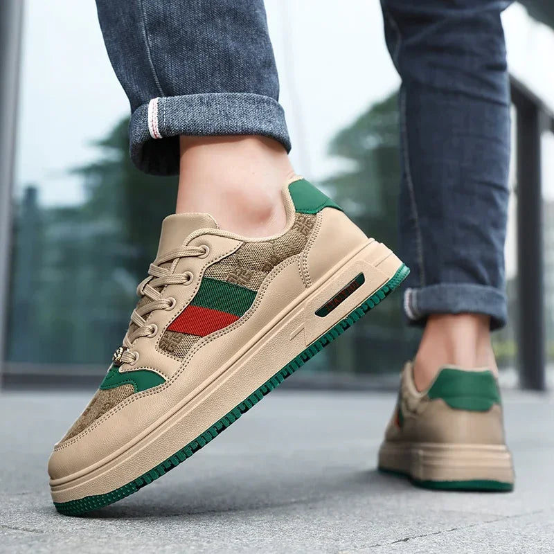 Men's Retro Casual Sneakers – Breathable Lace-Up Board Shoes