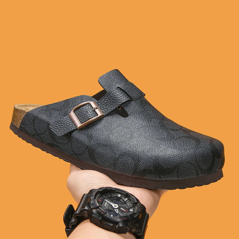 Natural Cork Sole Sandals – Shock-Absorbing Beach Slides