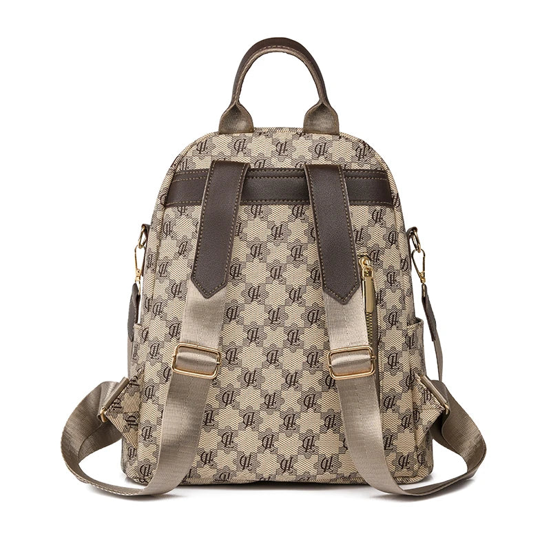 Women's PU Leather Backpack — Stylish Designer Shoulder Bag