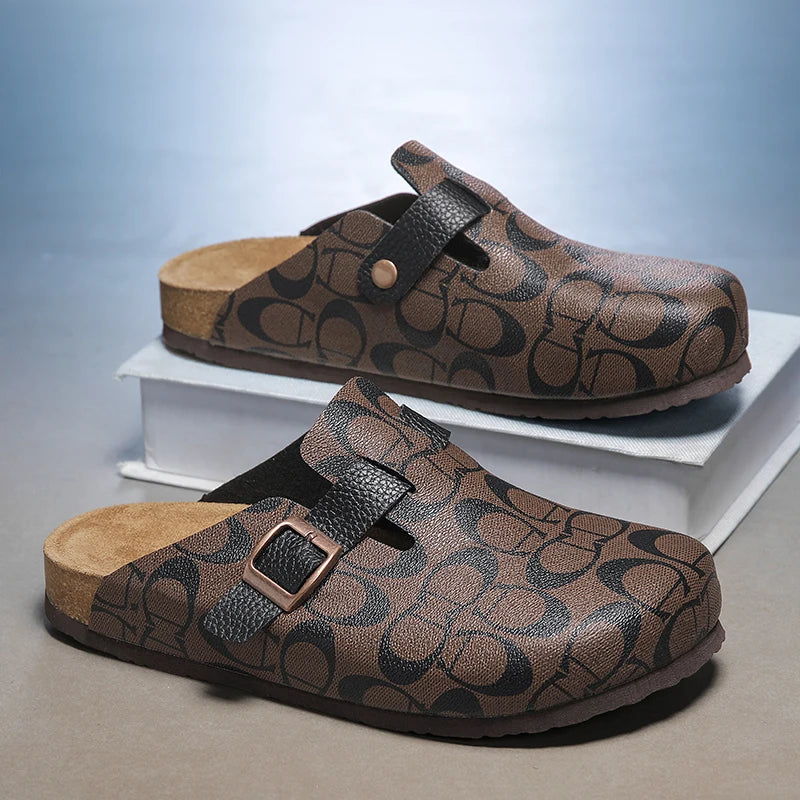 Natural Cork Sole Sandals – Shock-Absorbing Beach Slides