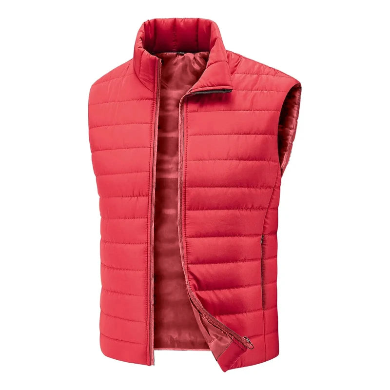 Men's Lightweight Sleeveless Puffer Vest with Pockets