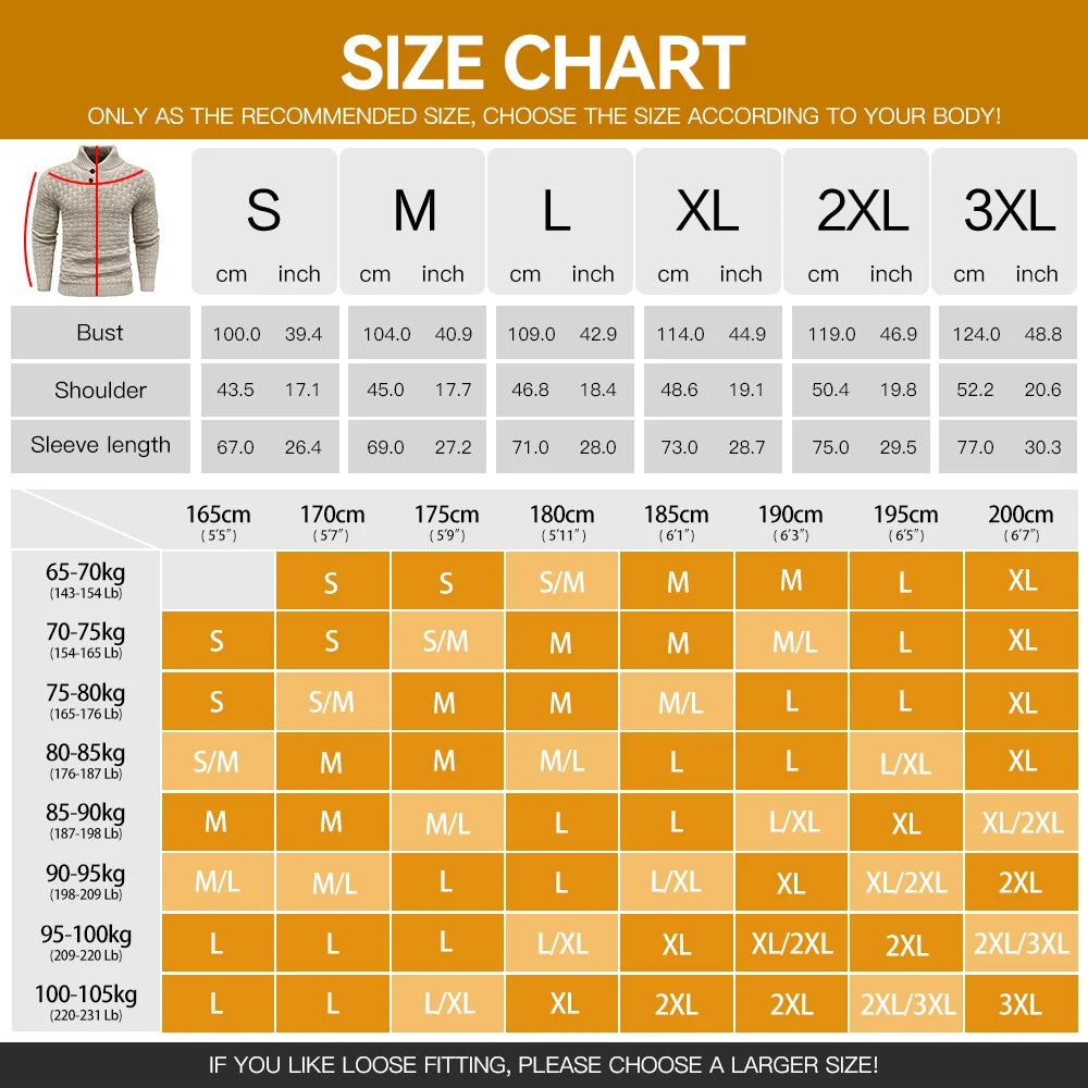 Men's Crew Neck Knit Sweater – Warm Ribbed Pullover for Fall & Winter