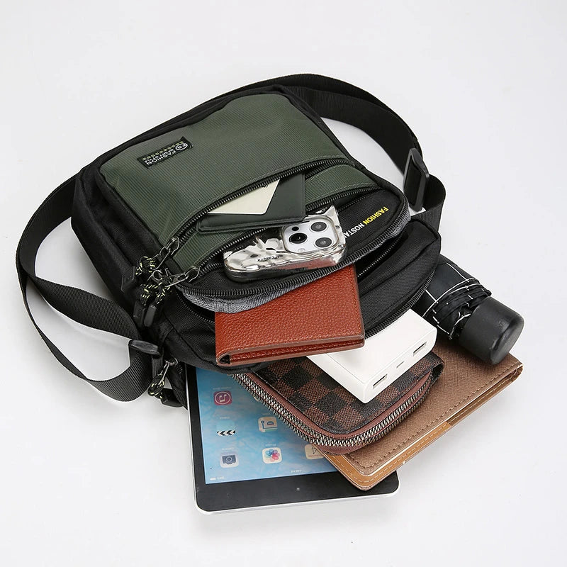 Men's Oxford Crossbody Bag – Casual Lightweight Shoulder Bag