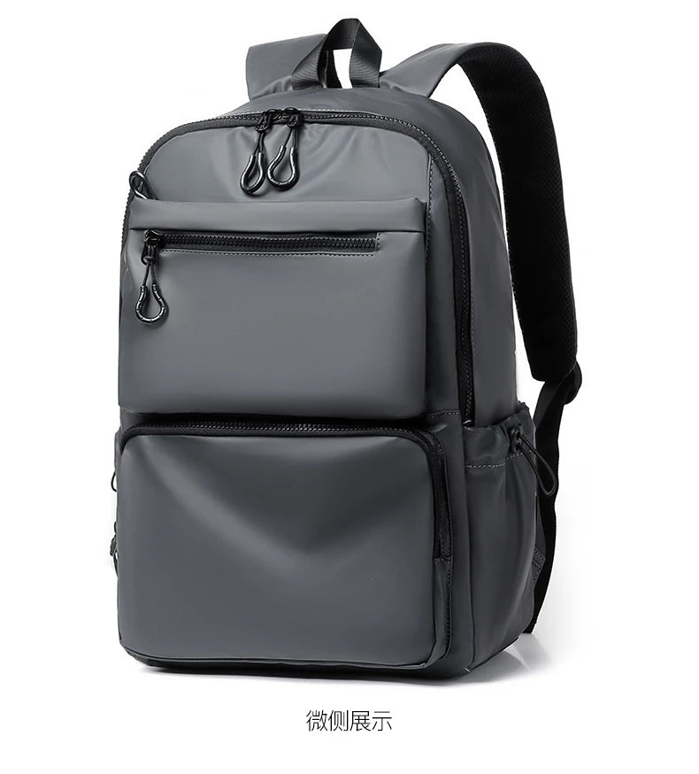 Grey Men's Large Capacity Waterproof Backpack – School, Work & Travel Bag | Atlantis