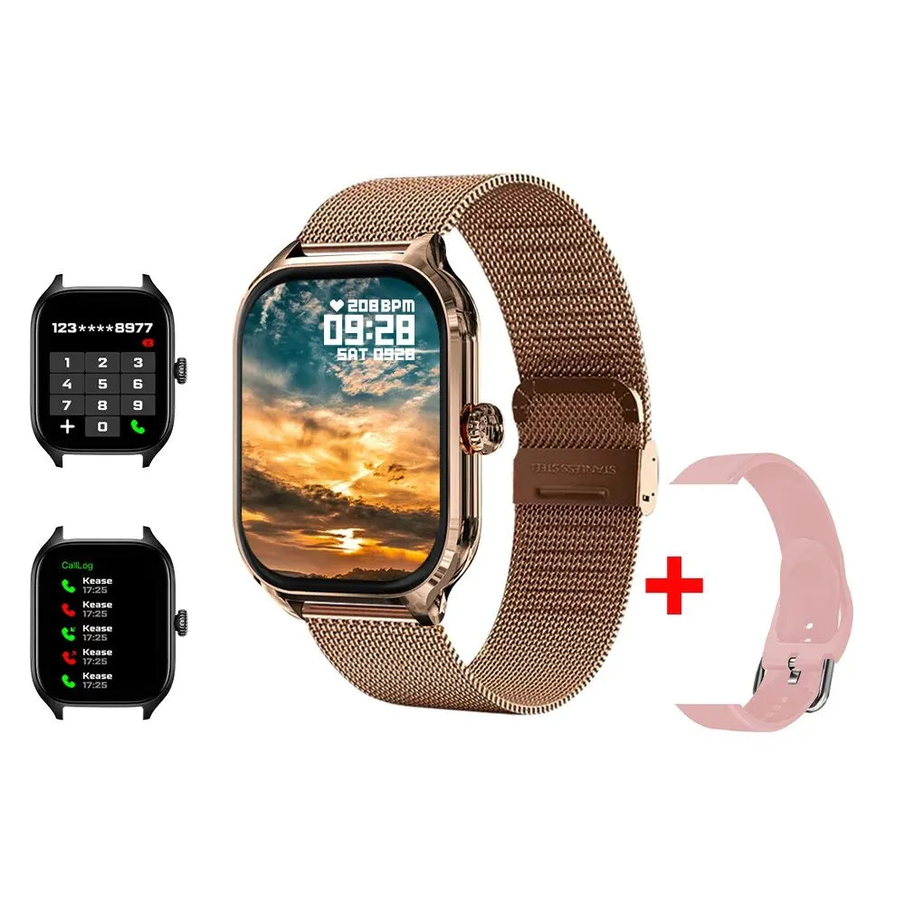 H9 Smart Watch — 2.01" HD Display, Silicone & Metal Band Options