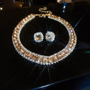 Luxury Crystal and Necklace Earrings