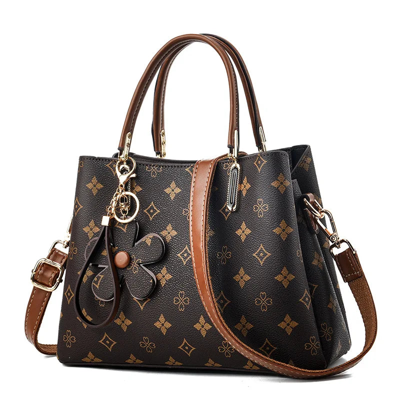 Women's Large Capacity Tote Bag — Premium PU Leather Crossbody Handbag