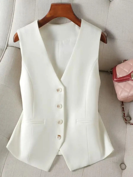 Women’s Tailored Business Vest – Slim Fit Waistcoat