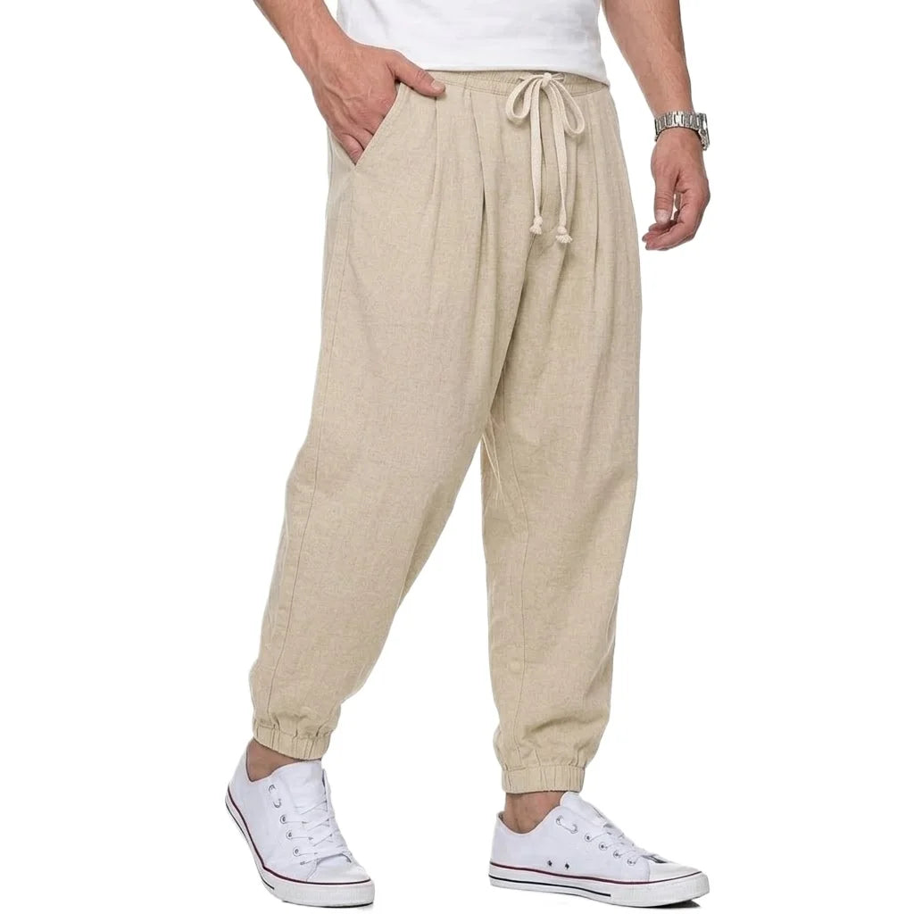 Men's Cotton Harem Pants – Loose Fit Streetwear