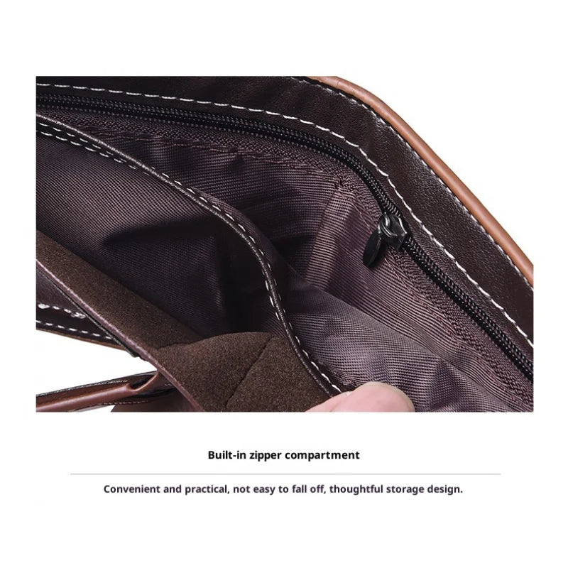 Men's Hand-Woven Leather Wallet – Slim Multi-Card Coin Purse