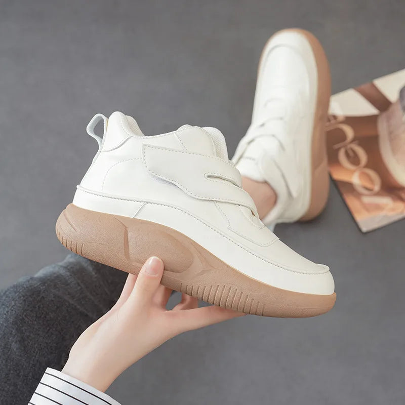 Women's High-Top Chunky Sneakers – Cushioned Platform Streetwear Shoes