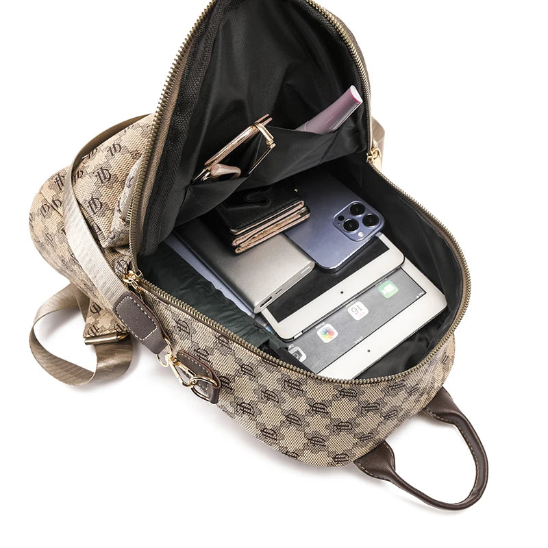Women's PU Leather Backpack — Stylish Designer Shoulder Bag