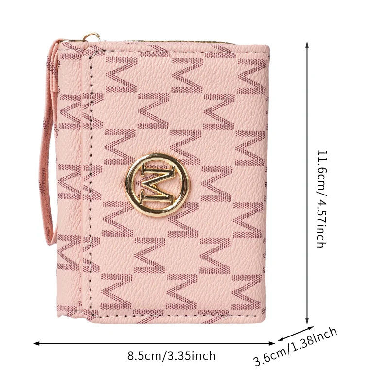 Women's Short PU Leather Wallet – Multi-Card Slot Coin Purse
