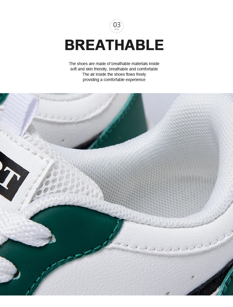 Casual Breathable Walking Sneakers – Lightweight Flat Sole Everyday Shoes