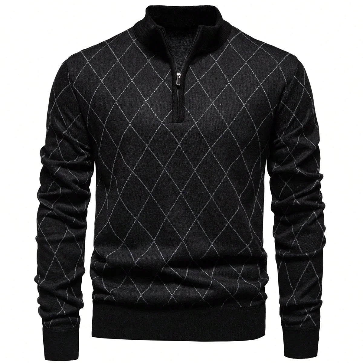 Men's Quarter-Zip Knit Pullover Sweater – Fleece