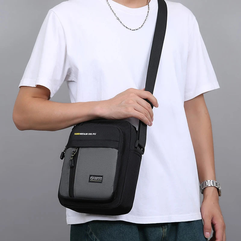 Men's Oxford Crossbody Bag – Casual Lightweight Shoulder Bag