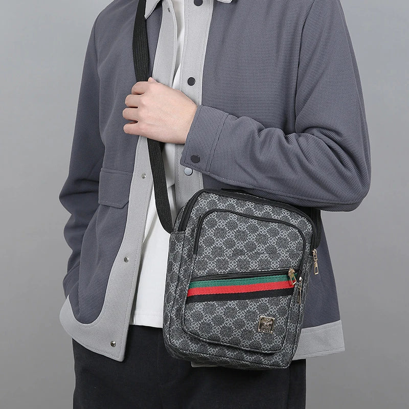 Men's Waterproof Crossbody Bag – Multi-Layer Business Messenger for Travel & Daily Commute