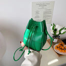 Leather Bucket Bag for Women