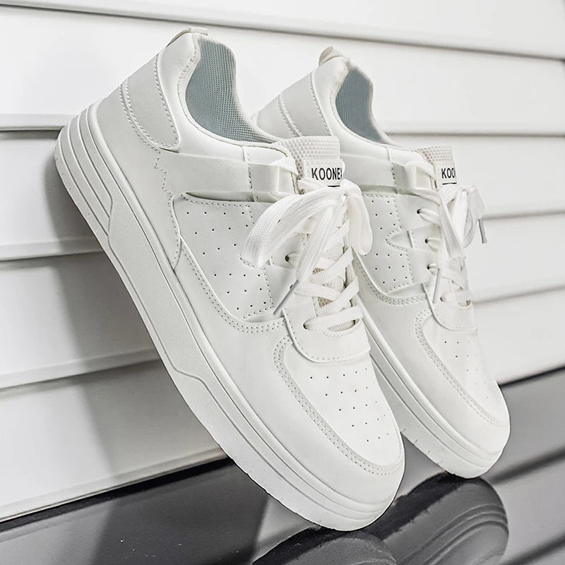 Men's Fashionable Casual Sports Shoes – Artificial Leather Everyday Sneakers