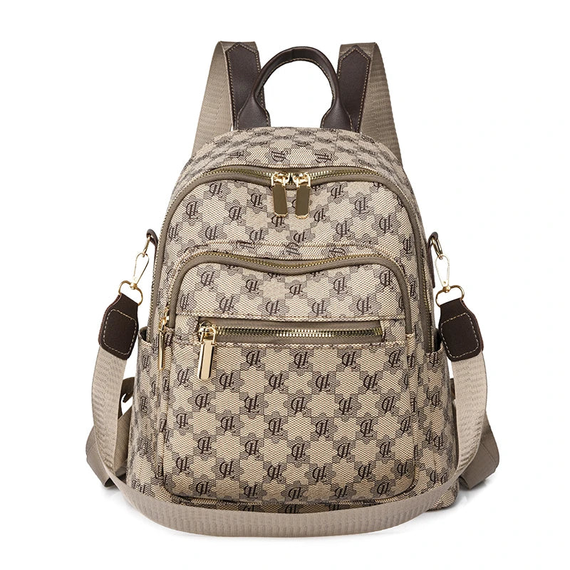 Women's PU Leather Backpack — Stylish Designer Shoulder Bag