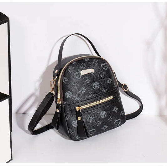 Black Flower Backpack for Women – Detail View | Atlantis