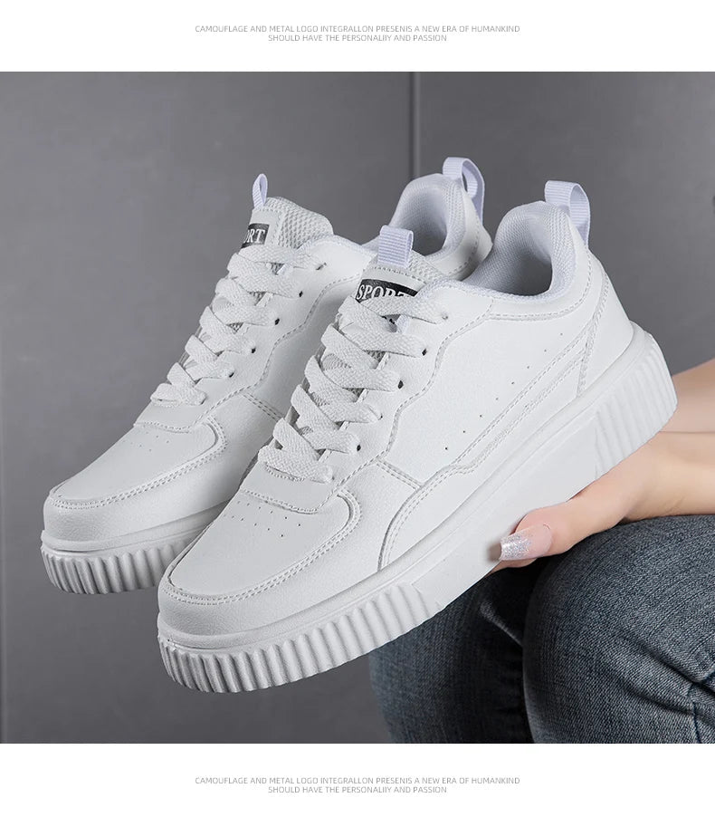 Casual Breathable Walking Sneakers – Lightweight Flat Sole Everyday Shoes