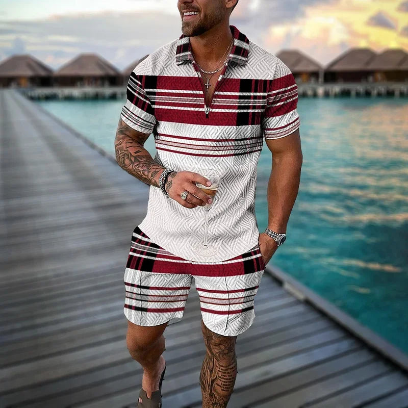 Men's 3D Print Polo Shirt