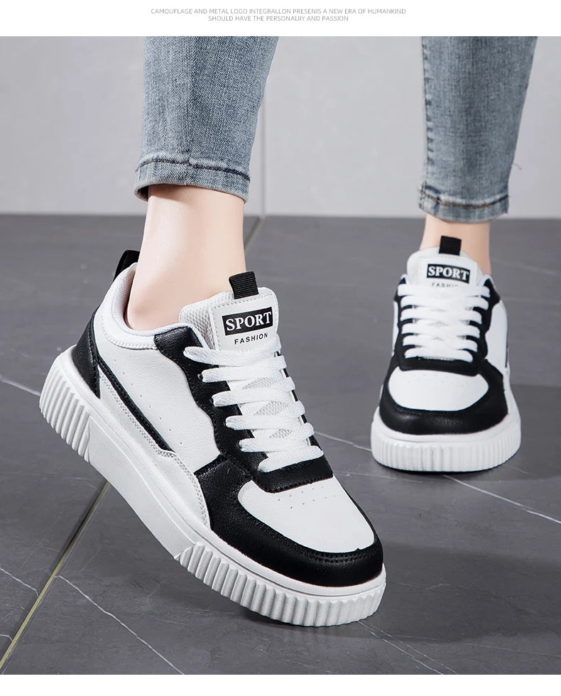 Casual Breathable Walking Sneakers – Lightweight Flat Sole Everyday Shoes