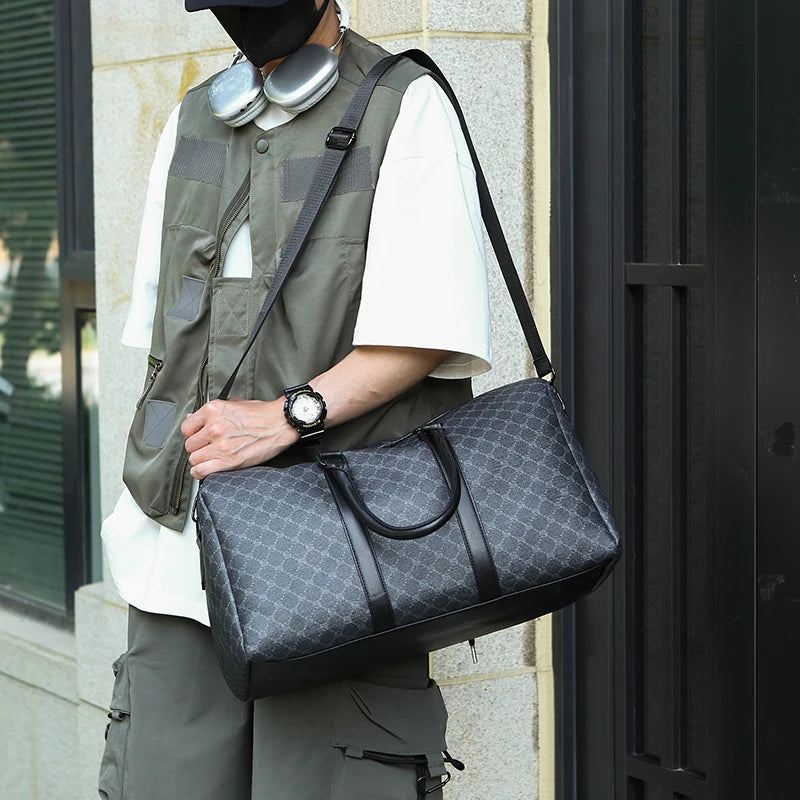 Men's Large Capacity Black Business Travel Bag