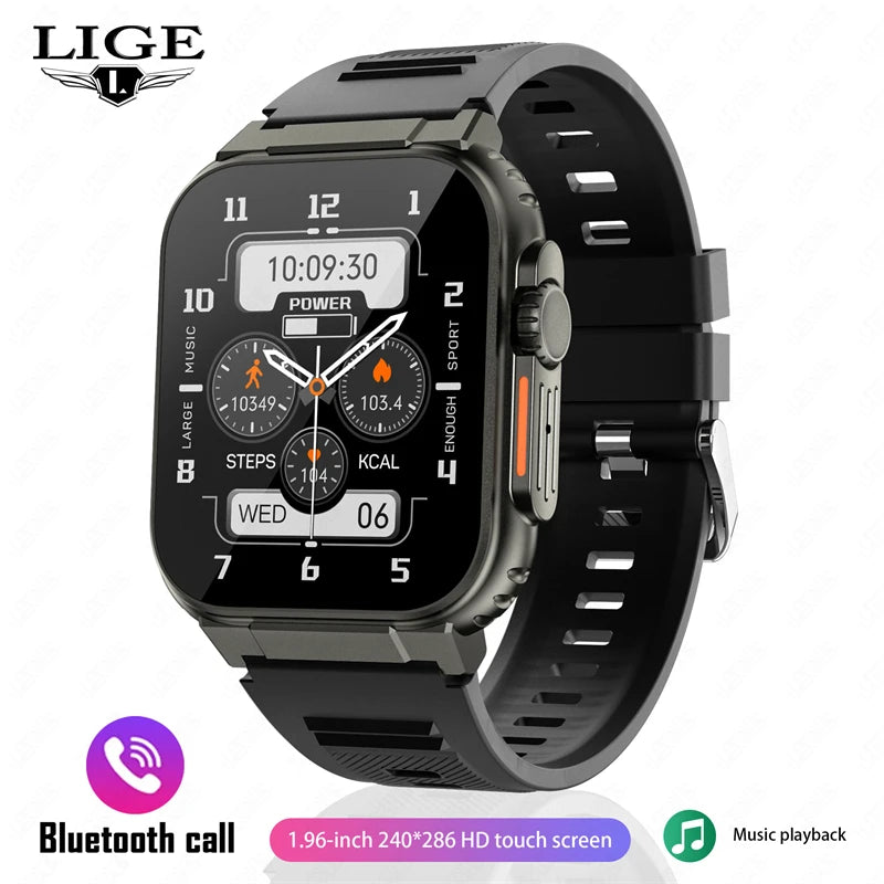 LIGE A70 Smartwatch — 600mAh Battery, Bluetooth Calling & Health Tracking