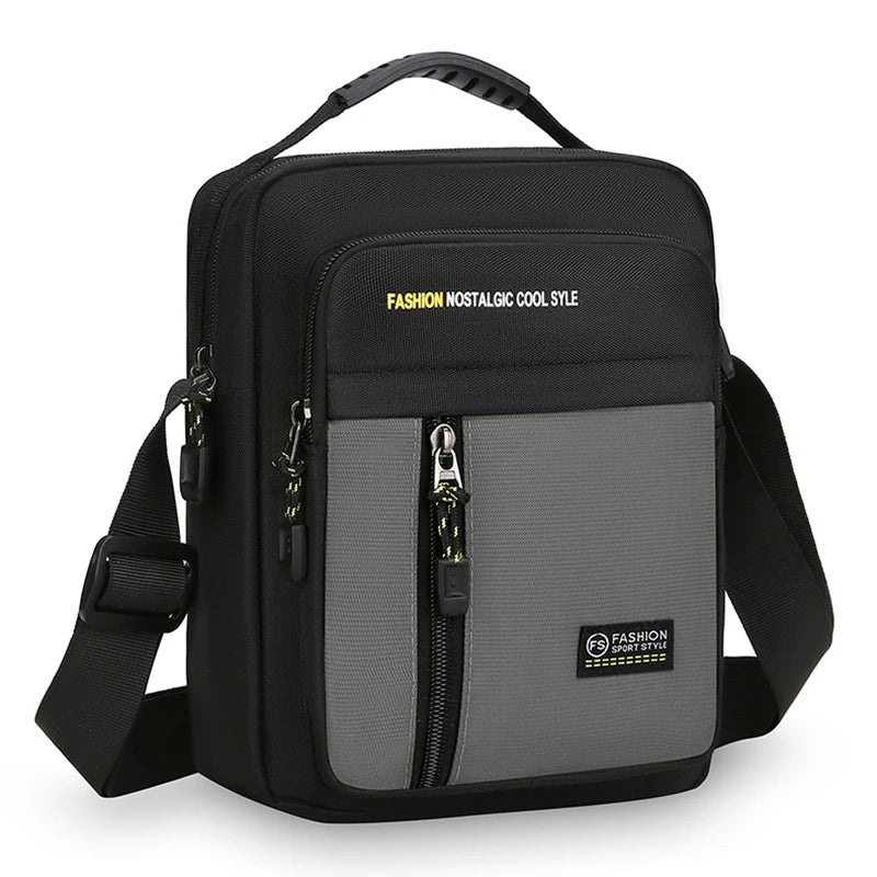 Men's Oxford Crossbody Bag – Casual Lightweight Shoulder Bag